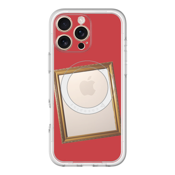 スリムプロテクションプレミアムケース with MagSafe［ Photo Frame - Red ］