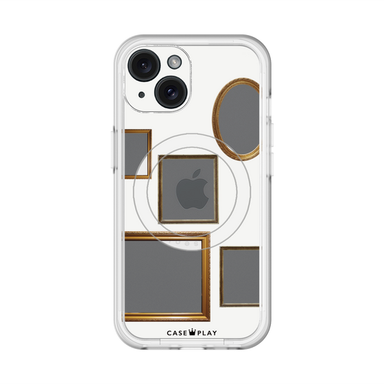 スリムプロテクションプレミアムケース with MagSafe［ Photo Frames - White ］