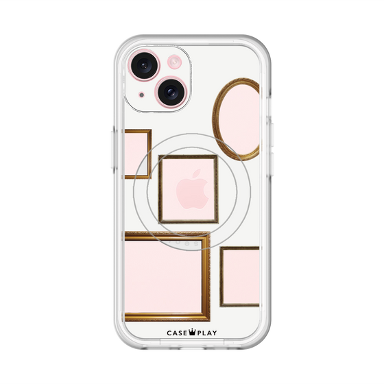 スリムプロテクションプレミアムケース with MagSafe［ Photo Frames - White ］