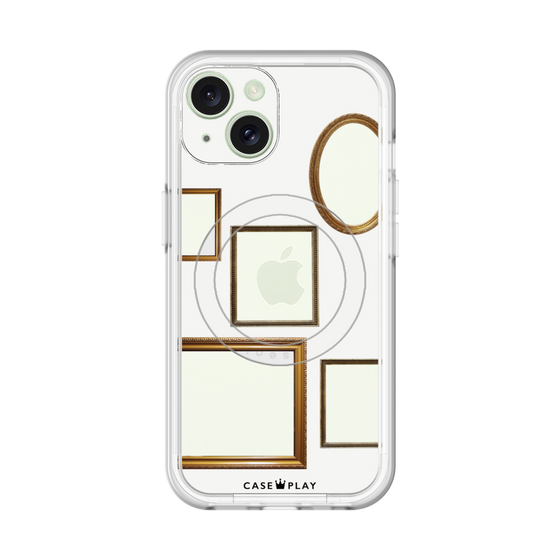 スリムプロテクションプレミアムケース with MagSafe［ Photo Frames - White ］