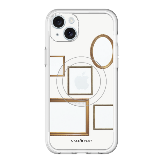 スリムプロテクションプレミアムケース with MagSafe［ Photo Frames - White ］