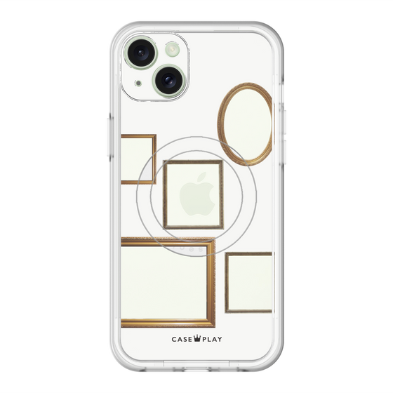 スリムプロテクションプレミアムケース with MagSafe［ Photo Frames - White ］