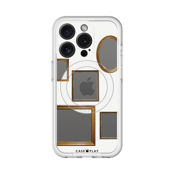 スリムプロテクションプレミアムケース with MagSafe［ Photo Frames - White ］