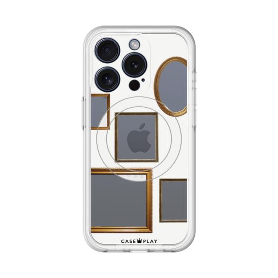 スリムプロテクションプレミアムケース with MagSafe［ Photo Frames - White ］