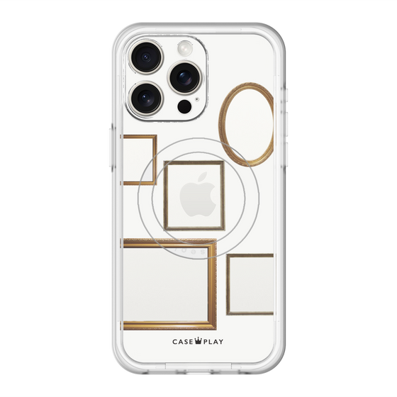 スリムプロテクションプレミアムケース with MagSafe［ Photo Frames - White ］