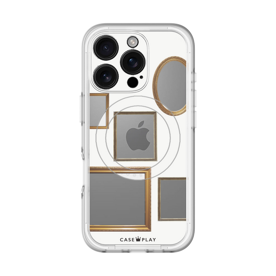 スリムプロテクションプレミアムケース with MagSafe［ Photo Frames - White ］