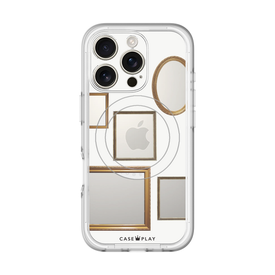 スリムプロテクションプレミアムケース with MagSafe［ Photo Frames - White ］
