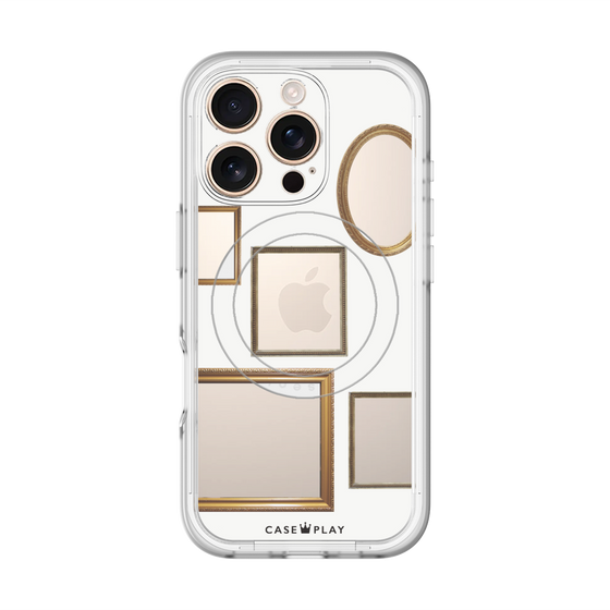 スリムプロテクションプレミアムケース with MagSafe［ Photo Frames - White ］