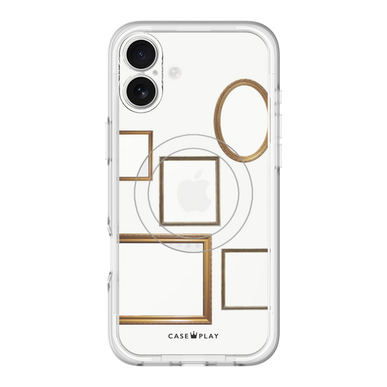 スリムプロテクションプレミアムケース with MagSafe［ Photo Frames - White ］