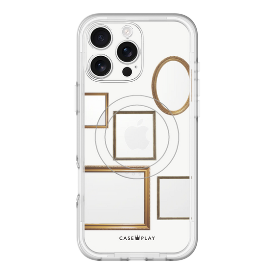 スリムプロテクションプレミアムケース with MagSafe［ Photo Frames - White ］
