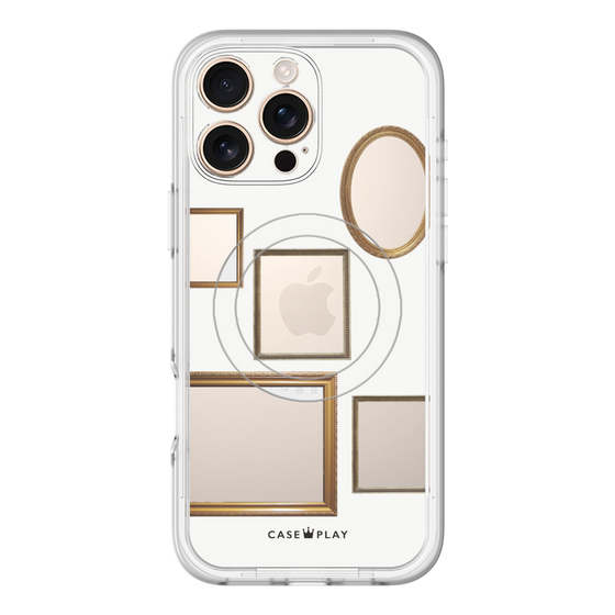 スリムプロテクションプレミアムケース with MagSafe［ Photo Frames - White ］