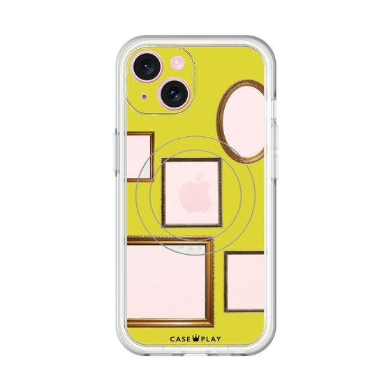 スリムプロテクションプレミアムケース with MagSafe［ Photo Frames - Yellow ］