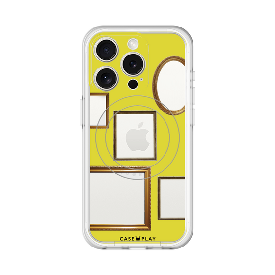 スリムプロテクションプレミアムケース with MagSafe［ Photo Frames - Yellow ］