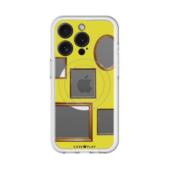 スリムプロテクションプレミアムケース with MagSafe［ Photo Frames - Yellow ］