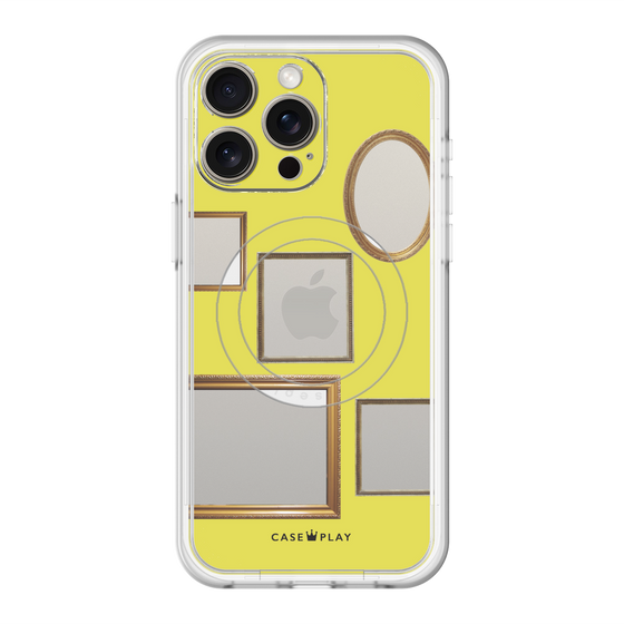 スリムプロテクションプレミアムケース with MagSafe［ Photo Frames - Yellow ］