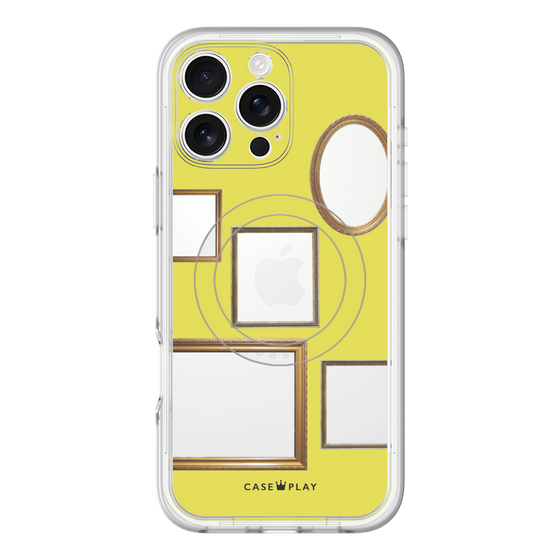 スリムプロテクションプレミアムケース with MagSafe［ Photo Frames - Yellow ］