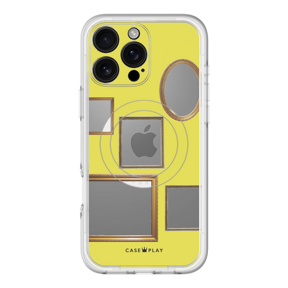 スリムプロテクションプレミアムケース with MagSafe［ Photo Frames - Yellow ］