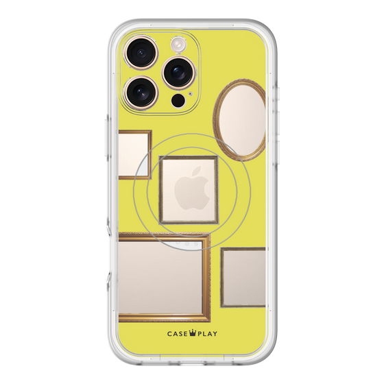 スリムプロテクションプレミアムケース with MagSafe［ Photo Frames - Yellow ］