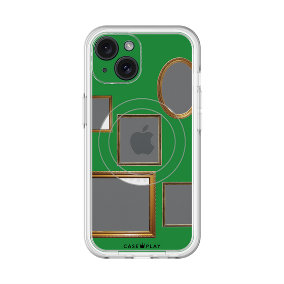 スリムプロテクションプレミアムケース with MagSafe［ Photo Frames - Green ］