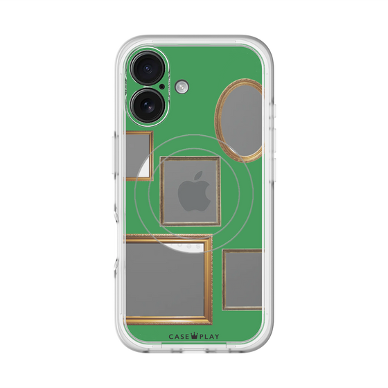 スリムプロテクションプレミアムケース with MagSafe［ Photo Frames - Green ］