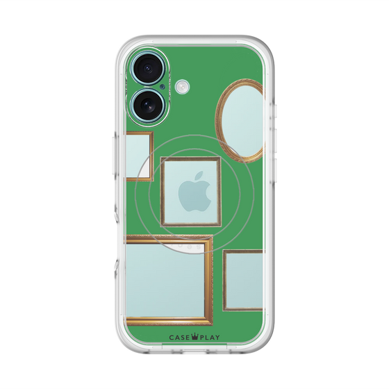 スリムプロテクションプレミアムケース with MagSafe［ Photo Frames - Green ］