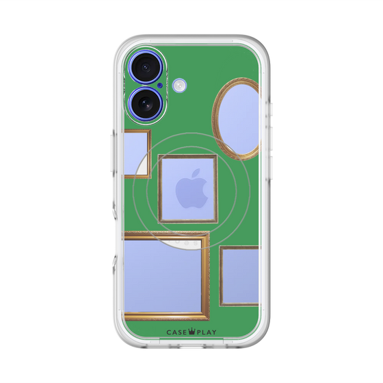 スリムプロテクションプレミアムケース with MagSafe［ Photo Frames - Green ］