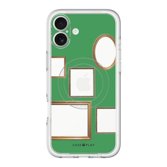 スリムプロテクションプレミアムケース with MagSafe［ Photo Frames - Green ］