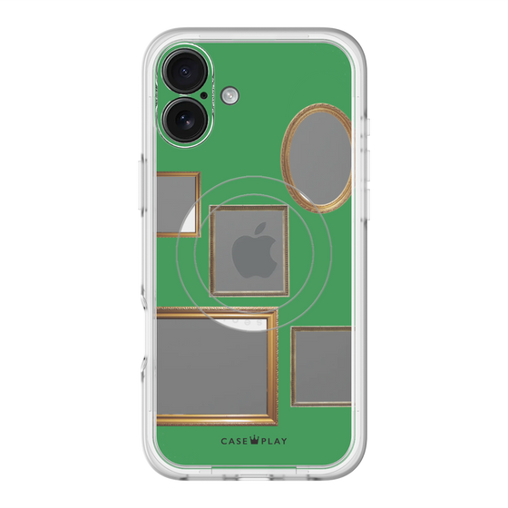 スリムプロテクションプレミアムケース with MagSafe［ Photo Frames - Green ］