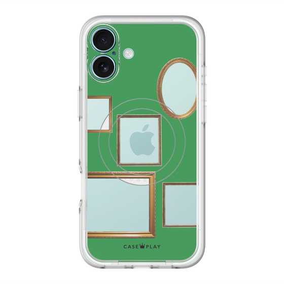 スリムプロテクションプレミアムケース with MagSafe［ Photo Frames - Green ］