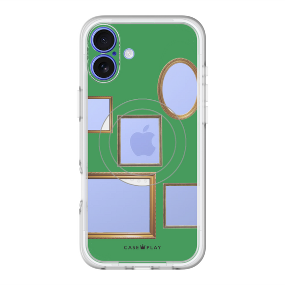 スリムプロテクションプレミアムケース with MagSafe［ Photo Frames - Green ］