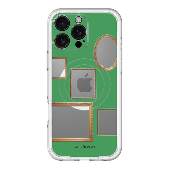 スリムプロテクションプレミアムケース with MagSafe［ Photo Frames - Green ］
