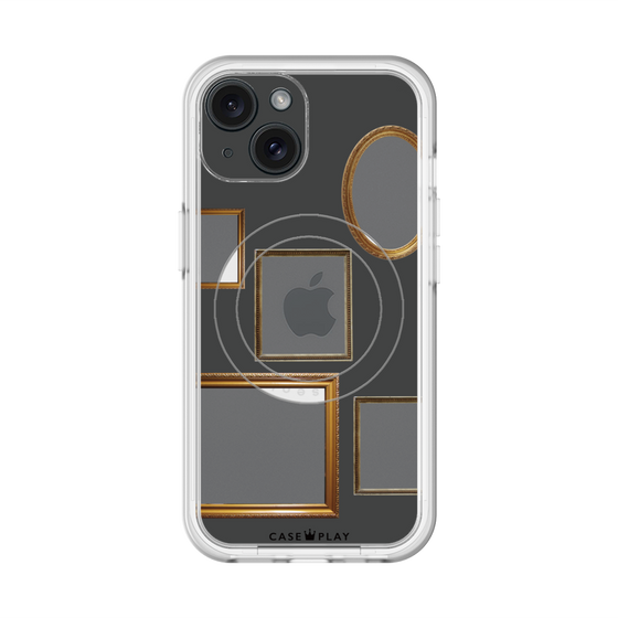 スリムプロテクションプレミアムケース with MagSafe［ Photo Frames - Gray ］