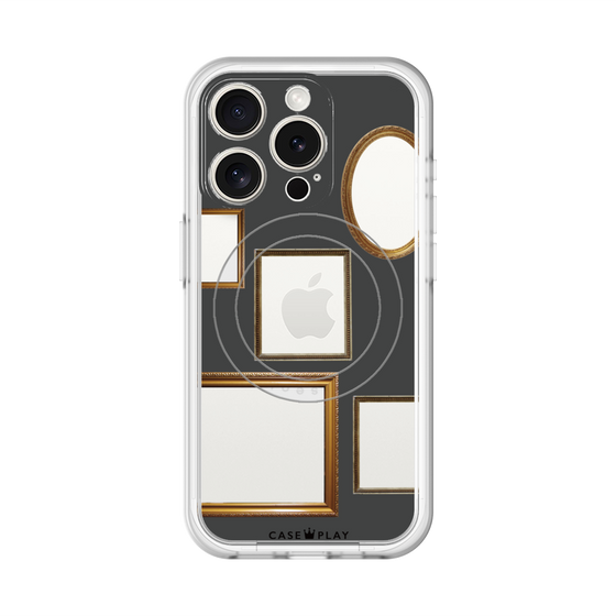 スリムプロテクションプレミアムケース with MagSafe［ Photo Frames - Gray ］