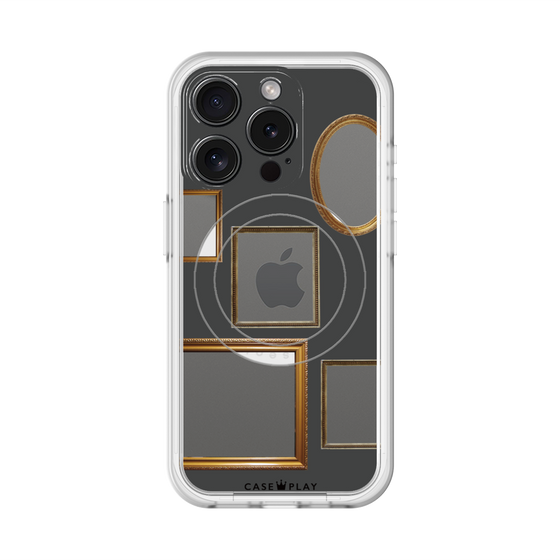 スリムプロテクションプレミアムケース with MagSafe［ Photo Frames - Gray ］