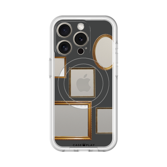 スリムプロテクションプレミアムケース with MagSafe［ Photo Frames - Gray ］