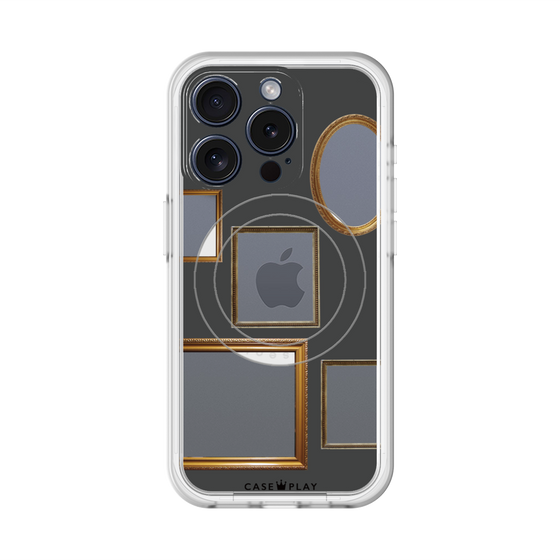 スリムプロテクションプレミアムケース with MagSafe［ Photo Frames - Gray ］
