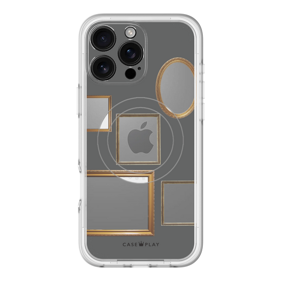 スリムプロテクションプレミアムケース with MagSafe［ Photo Frames - Gray ］