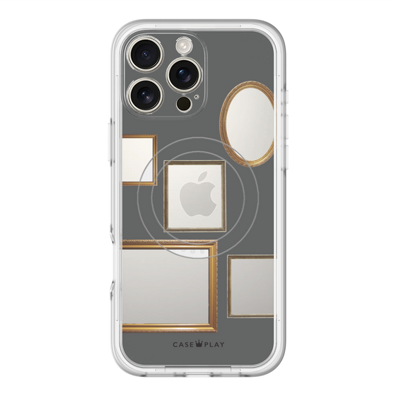スリムプロテクションプレミアムケース with MagSafe［ Photo Frames - Gray ］