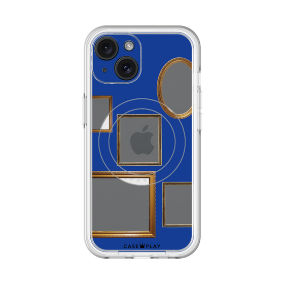 スリムプロテクションプレミアムケース with MagSafe［ Photo Frames - Blue ］