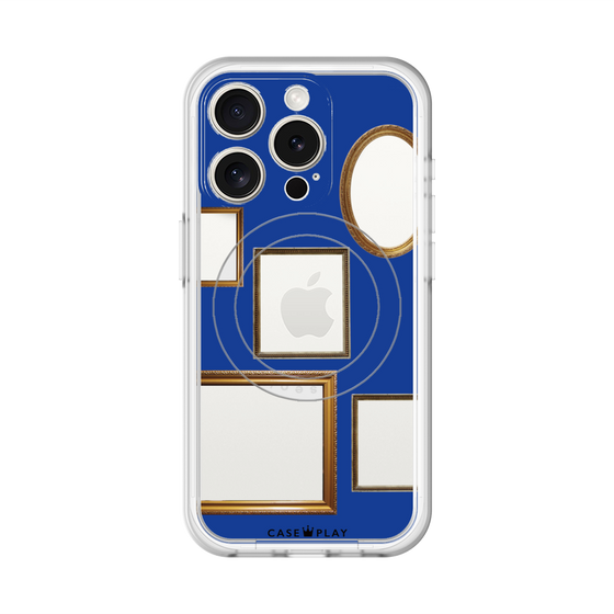 スリムプロテクションプレミアムケース with MagSafe［ Photo Frames - Blue ］