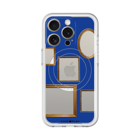 スリムプロテクションプレミアムケース with MagSafe［ Photo Frames - Blue ］