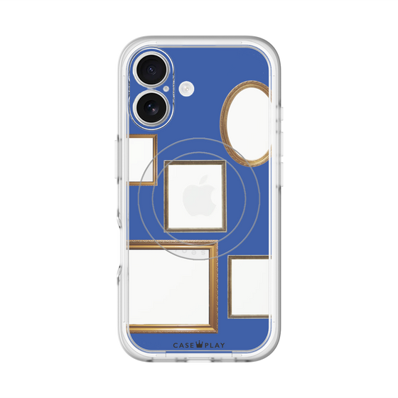 スリムプロテクションプレミアムケース with MagSafe［ Photo Frames - Blue ］