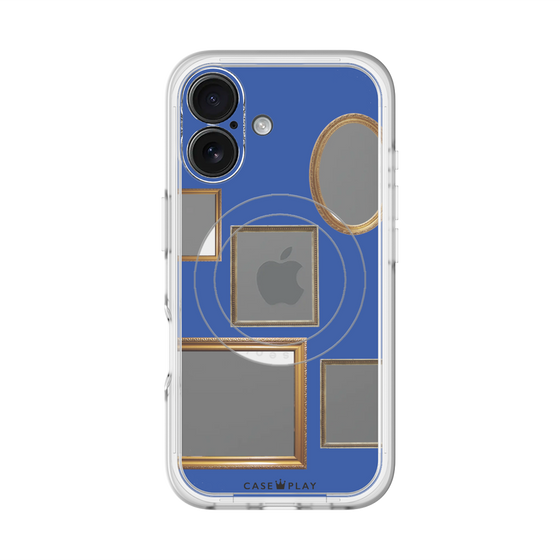 スリムプロテクションプレミアムケース with MagSafe［ Photo Frames - Blue ］