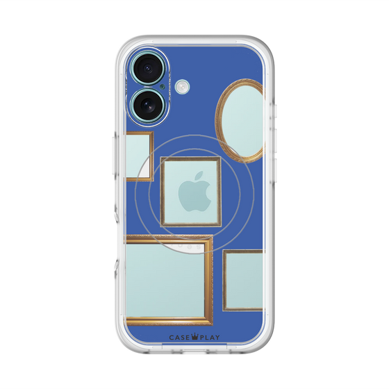スリムプロテクションプレミアムケース with MagSafe［ Photo Frames - Blue ］