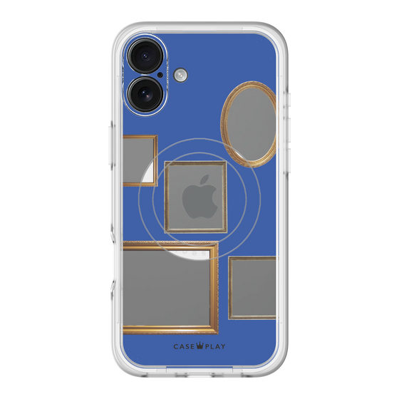 スリムプロテクションプレミアムケース with MagSafe［ Photo Frames - Blue ］