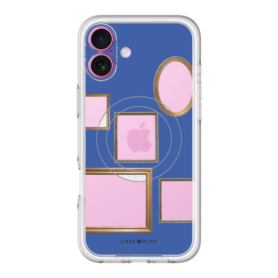 スリムプロテクションプレミアムケース with MagSafe［ Photo Frames - Blue ］