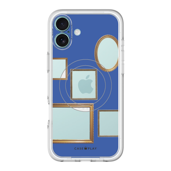 スリムプロテクションプレミアムケース with MagSafe［ Photo Frames - Blue ］