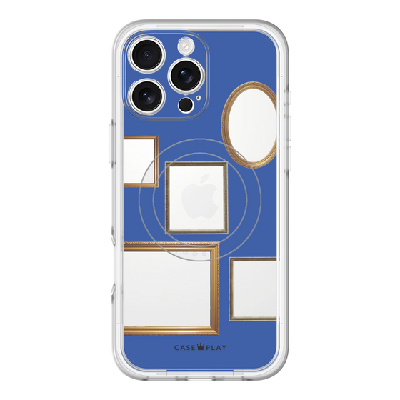 スリムプロテクションプレミアムケース with MagSafe［ Photo Frames - Blue ］