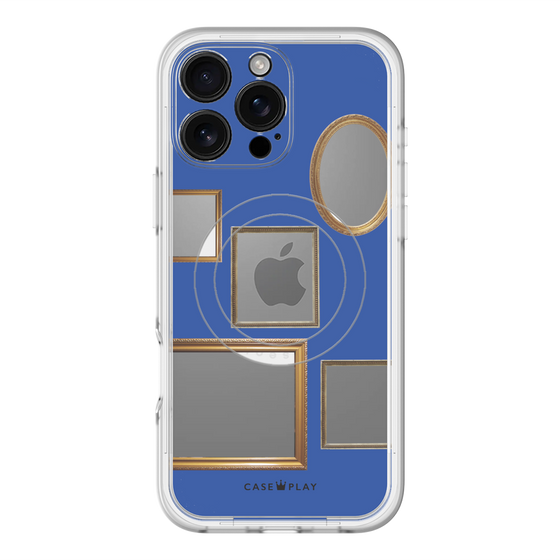 スリムプロテクションプレミアムケース with MagSafe［ Photo Frames - Blue ］