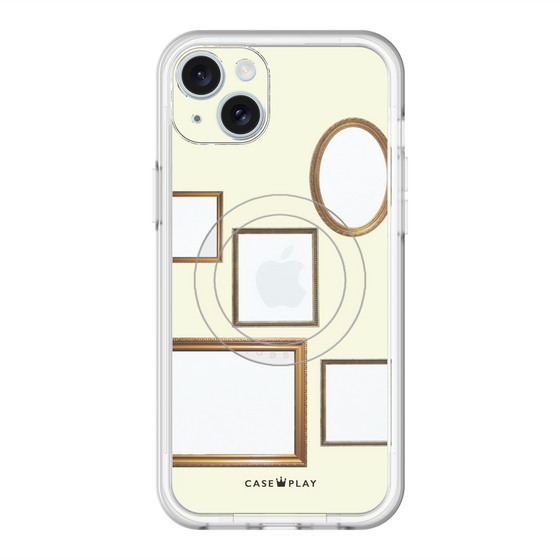スリムプロテクションプレミアムケース with MagSafe［ Photo Frames - Ivory ］